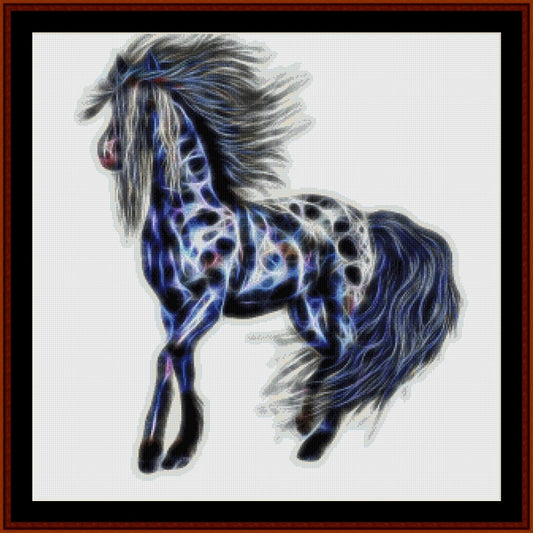 Colorful horse Counted Cross Stitch Pattern by Cross Stitch Collectibles on a white background