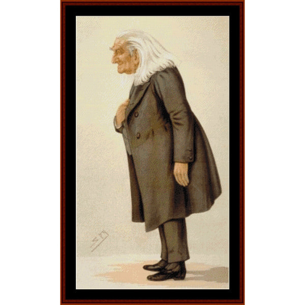Counted Cross Stitch Pattern: Franz Liszt, Famous Composer – Cross Stitch Collectibles