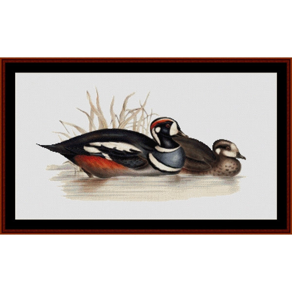 Counted Cross Stitch Pattern by Cross Stitch Collectibles of two ducks on water with reeds.