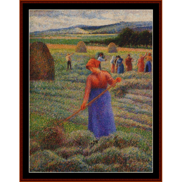 Counted Cross Stitch Pattern by Cross Stitch Collectibles of a woman working in a field with other people in the background