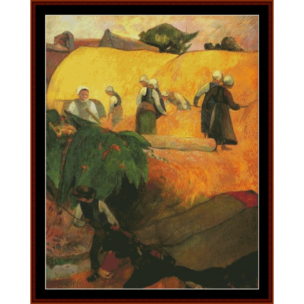 Counted Cross Stitch Pattern by Cross Stitch Collectibles of people working in a field 