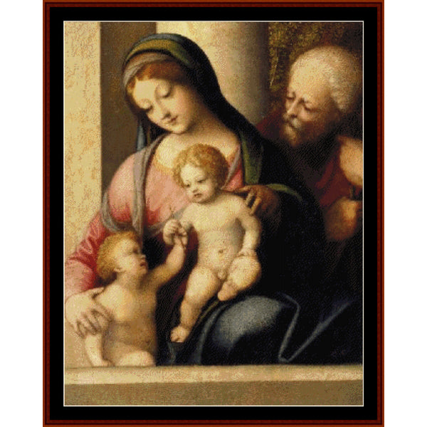  classical Counted Cross Stitch Pattern by Cross Stitch Collectibles of a woman holding a child with another child