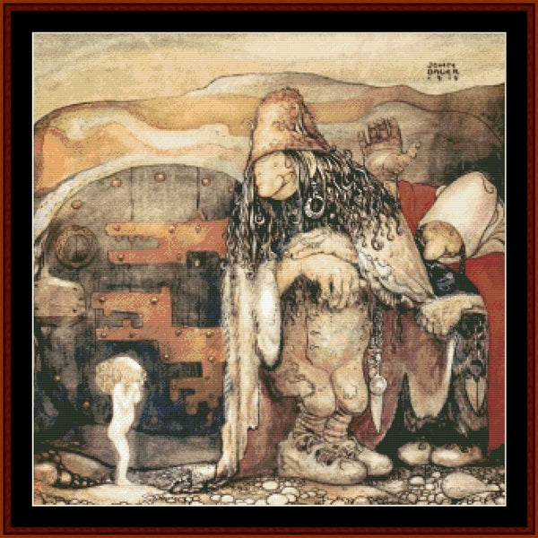 Counted Cross Stitch Pattern: How Do I Get to the Mountain? by John Bauer - Cross Stitch Collectibles
