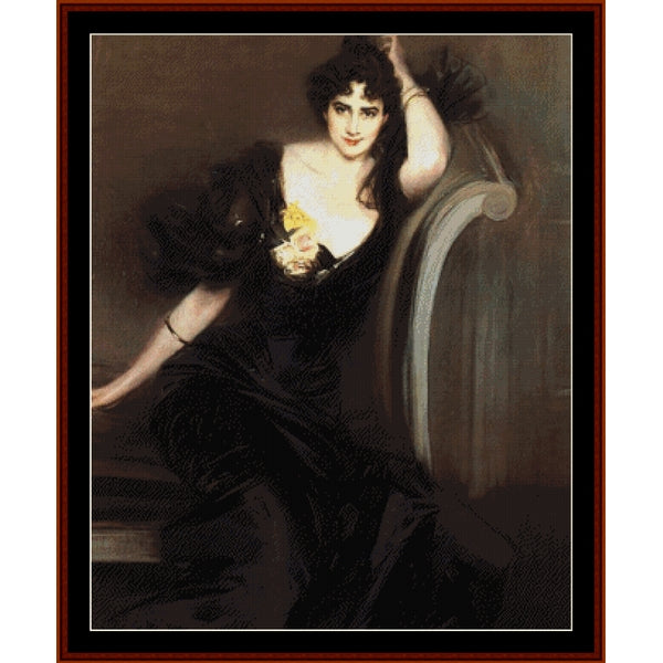 Counted Cross Stitch Pattern: Lady Colin Campbell by Giovanni Boldini by Cross Stitch Collectibles