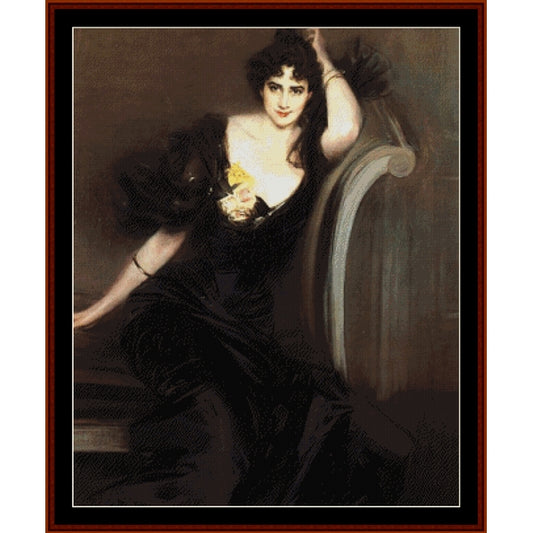 Counted Cross Stitch Pattern: Lady Colin Campbell by Giovanni Boldini by Cross Stitch Collectibles