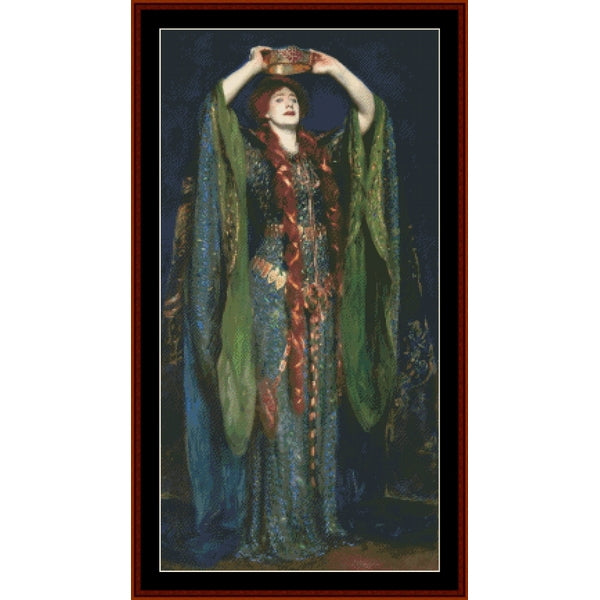 Counted Cross Stitch Pattern: Lady Macbeth by J.S. Sargent by Cross Stitch Collectibles