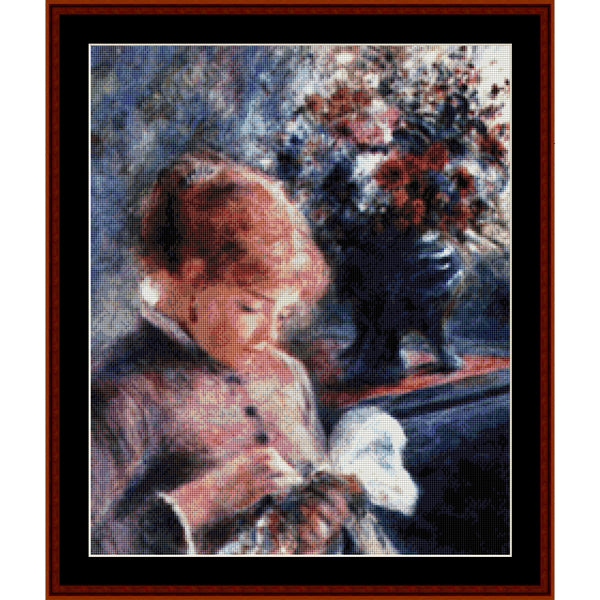 Counted Cross Stitch Pattern: Lady Sewing (Small) - Pierre Auguste Renoir by Cross Stitch Collectibles