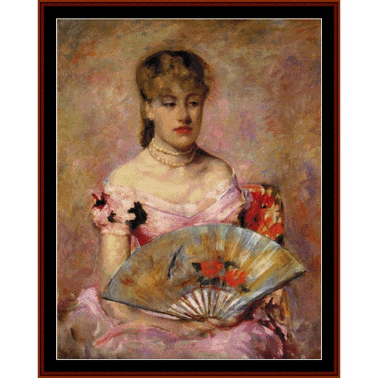 Counted Cross Stitch Pattern: Lady with a Fan by Mary Cassatt by Cross Stitch Collectibles