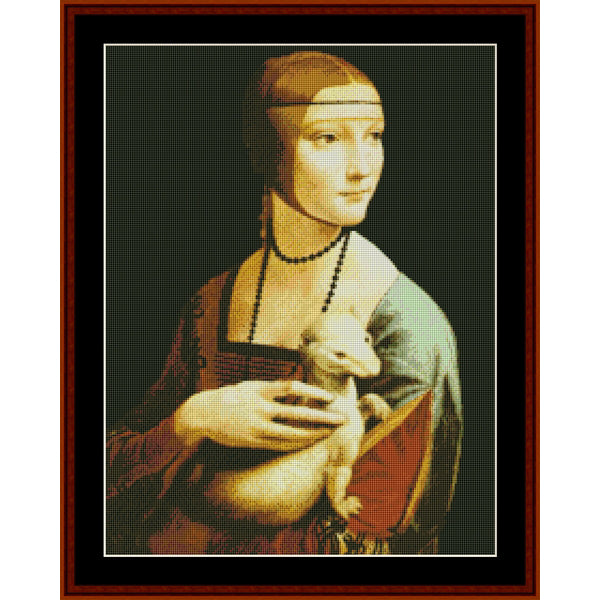 Counted Cross Stitch Pattern: Lady with an Ermine by Leonardo da Vinci by Cross Stitch Collectibles