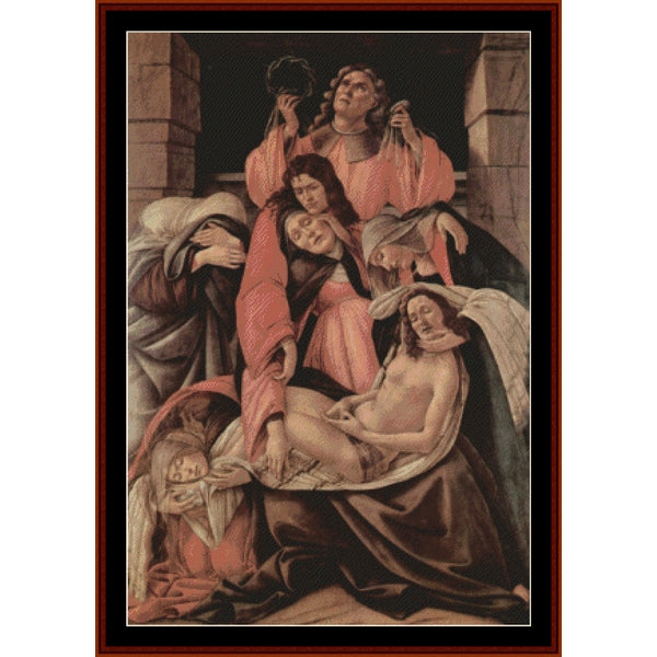Counted Cross Stitch Pattern: Lamentation of Christ by Sandro Botticelli - Cross Stitch Collectibles
