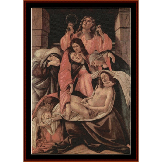 Counted Cross Stitch Pattern: Lamentation of Christ by Sandro Botticelli - Cross Stitch Collectibles