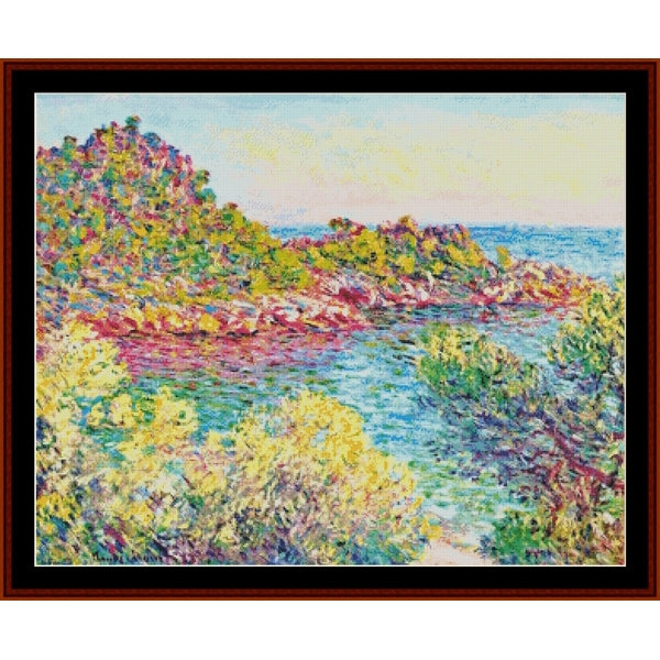 Counted Cross Stitch Pattern: Landscape Near Montecarlo, Claude Monet by Cross Stitch Collectibles