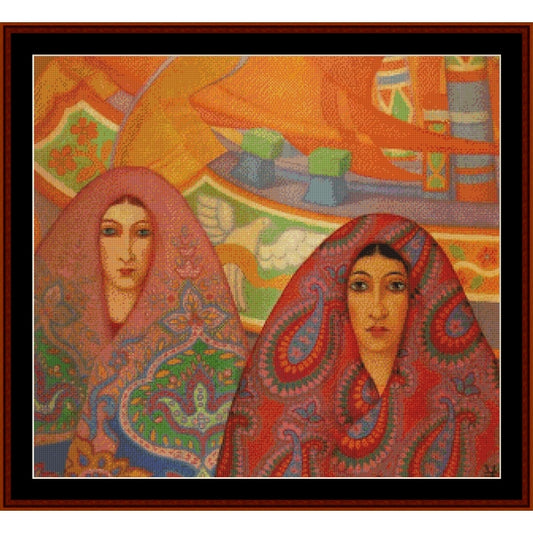 Counted Cross Stitch Pattern: Las Venezianas by Vittorio Zecchin - Cross Stitch Collectibles