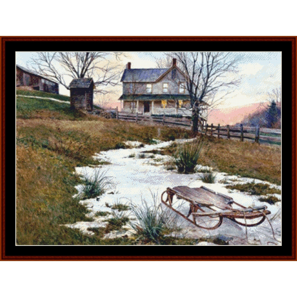 Counted Cross Stitch Pattern: Last Run, Americana - Cross Stitch Collectibles