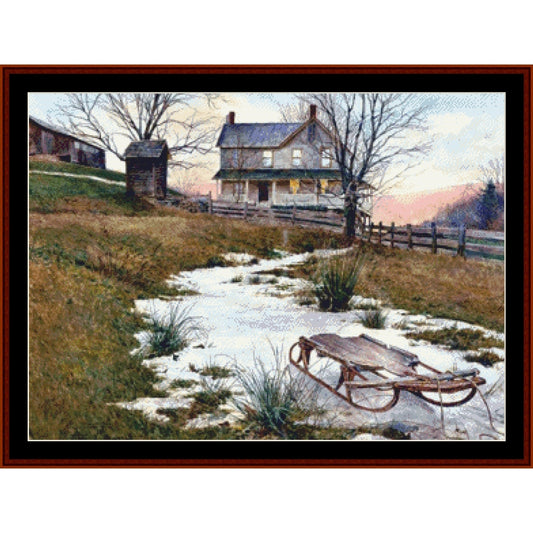 Counted Cross Stitch Pattern: Last Run, Americana - Cross Stitch Collectibles
