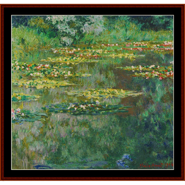 Counted Cross Stitch Pattern: Le Bassin de Nympheas by Claude Monet - Cross Stitch Collectibles