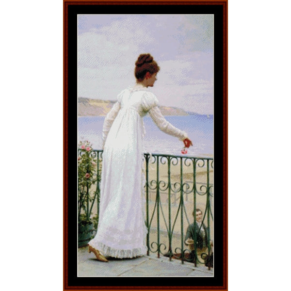 Counted Cross Stitch Pattern: Le Billet by Frederick Leighton - Cross Stitch Collectibles