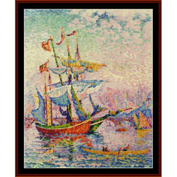Counted Cross Stitch Pattern: Le Corne D'or Lepont by Paul Signac - Cross Stitch Collectibles