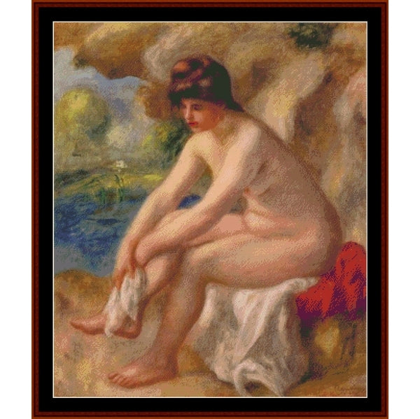 Counted Cross Stitch Pattern: Leaving the Bath by Pierre Auguste Renoir - Cross Stitch Collectibles