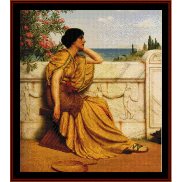 Counted Cross Stitch Pattern: Leisure Hours by J.W. Godward – Cross Stitch Collectibles