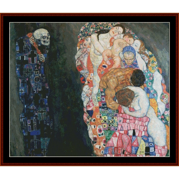 Counted Cross Stitch Pattern: Life and Death by Gustav Klimt– Cross Stitch Collectibles
