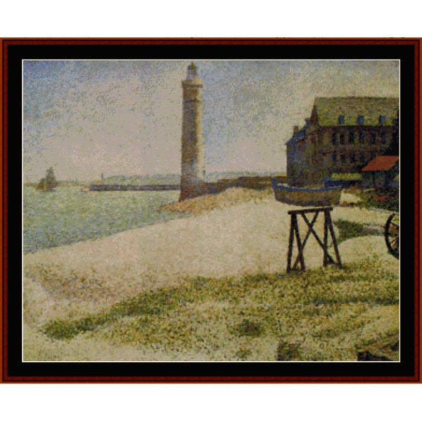 Counted Cross Stitch Pattern: Lighthouse at Honfleurs by Georges Seurat – Cross Stitch Collectibles