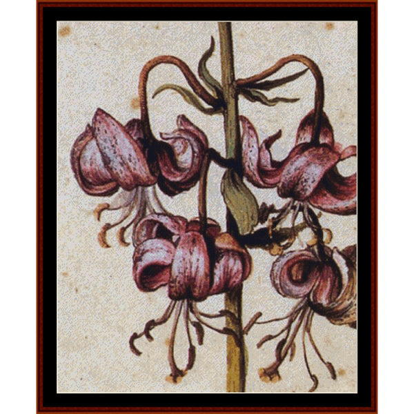 Counted Cross Stitch Pattern: Lilium by Albrecht Durer – Cross Stitch Collectibles