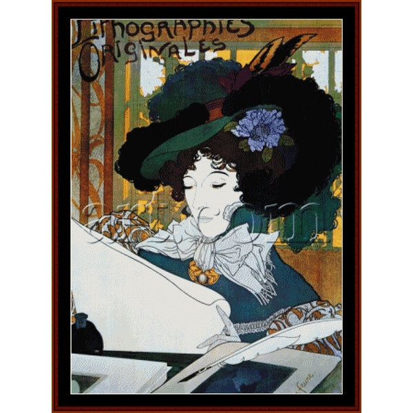 Counted Cross Stitch Pattern: Lithographies Originales by Georges De Feures – Cross Stitch Collectibles