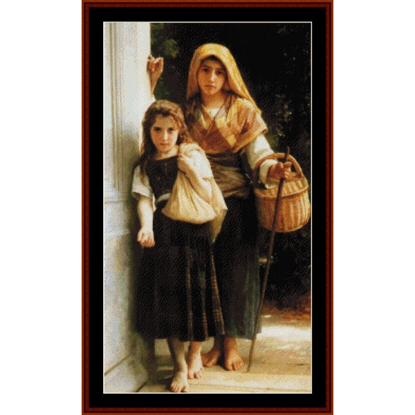 Counted Cross Stitch Pattern: Little Beggars by William Bouguereau – Cross Stitch Collectibles
