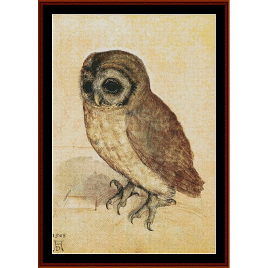 Counted Cross Stitch Pattern: Little Owl, 1508 by Albrecht Durer – Cross Stitch Collectibles