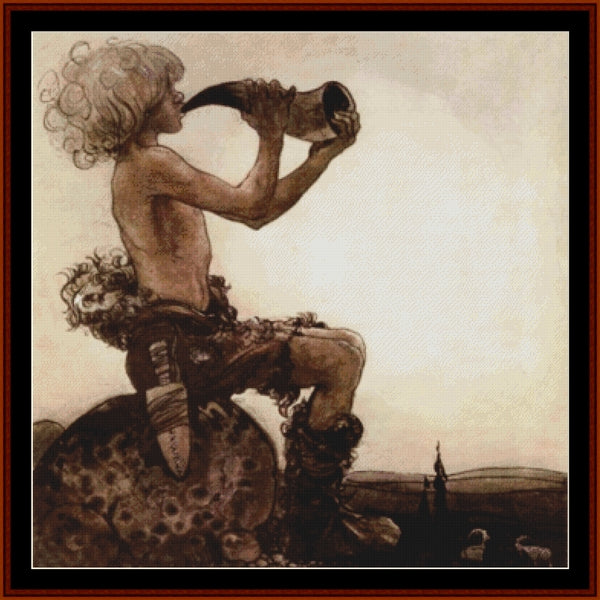 Counted Cross Stitch Pattern: Little Peter Pastureman by John Bauer – Cross Stitch Collectibles