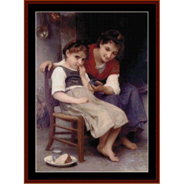 Counted Cross Stitch Pattern: Little Pouter by William Bouguereau – Cross Stitch Collectibles