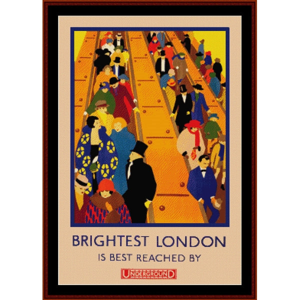 Counted Cross Stitch Pattern: London, Vintage Poster – Cross Stitch Collectibles