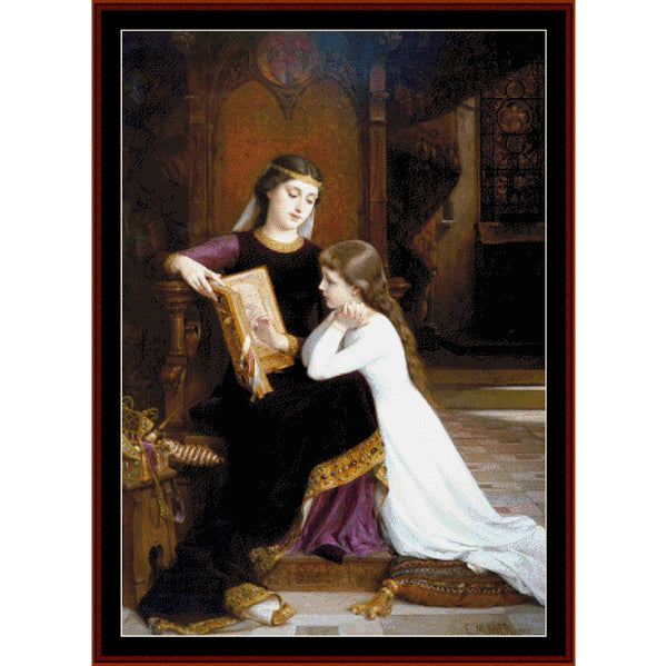 Counted Cross Stitch Pattern: Long Ago by Emile Munier – Cross Stitch Collectibles