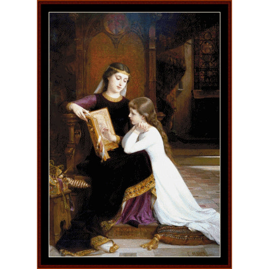 Counted Cross Stitch Pattern: Long Ago by Emile Munier – Cross Stitch Collectibles