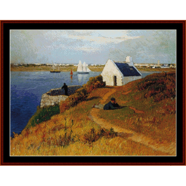 Counted Cross Stitch Pattern: Lorient Harbor by Henry Moret – Cross Stitch Collectibles
