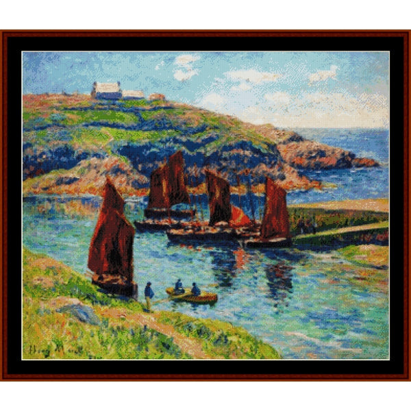 Counted Cross Stitch Pattern: Low Tide by Henry Moret – Cross Stitch Collectibles