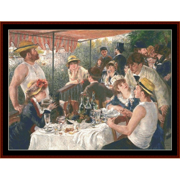 Counted Cross Stitch Pattern: Luncheon of the Boating Party by Pierre Auguste Renoir – Cross Stitch Collectibles