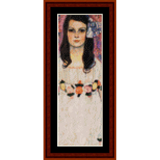 Counted Cross Stitch Pattern: Mada Primavesi by Gustav Klimt Bookmark – Cross Stitch Collectibles