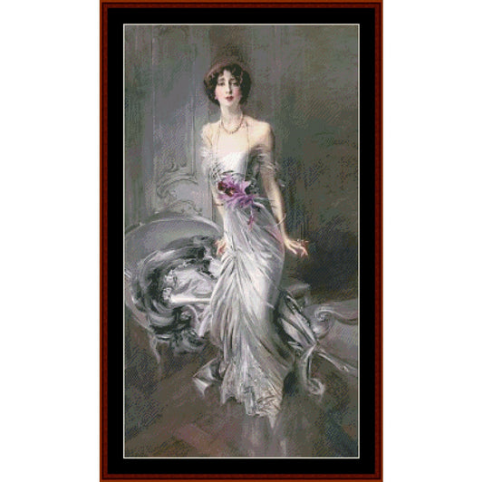 Counted Cross Stitch Pattern: Madame E.L. Doyen by Giovanni Boldini – Cross Stitch Collectibles