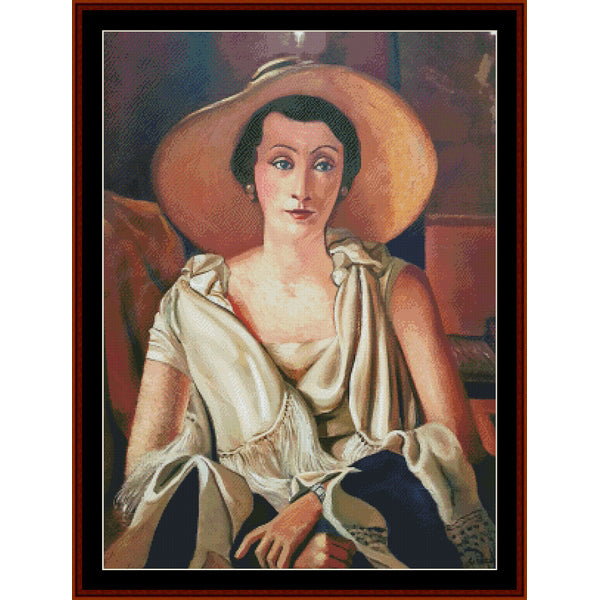 Counted Cross Stitch Pattern – Madame Guillaume by Andre Derain - Cross Stitch Collectibles
