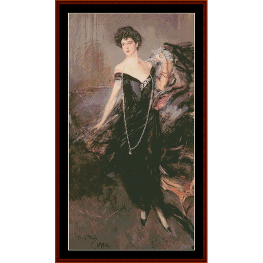 Counted Cross Stitch Pattern: Madame Veil Picard II by Giovanni Boldini – Cross Stitch Collectibles