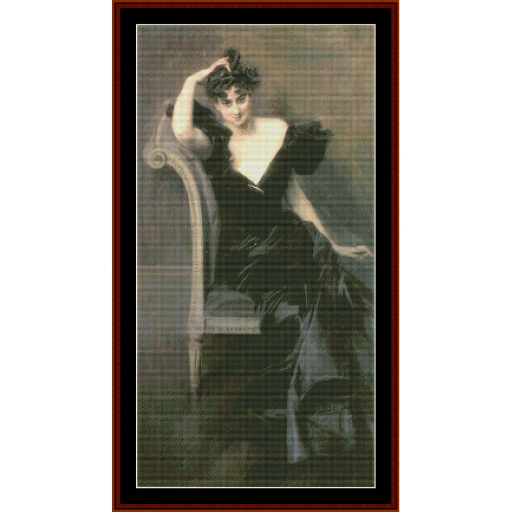 Counted Cross Stitch Pattern: Madame Veil Picard by Giovanni Boldini – Cross Stitch Collectibles
