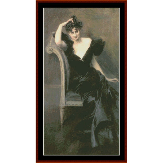 Counted Cross Stitch Pattern: Madame Veil Picard by Giovanni Boldini – Cross Stitch Collectibles