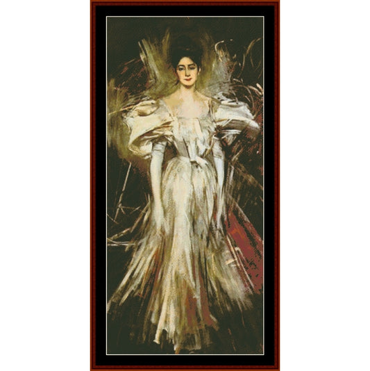Counted Cross Stitch Pattern: Madame de Florian II by Giovanni Boldini – Cross Stitch Collectibles