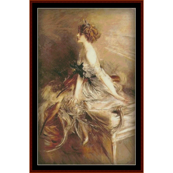 Counted Cross Stitch Pattern: Madame de Florian by Giovanni Boldini – Cross Stitch Collectibles