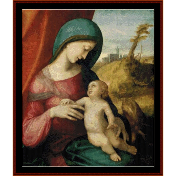 Counted Cross Stitch Pattern: Madonna and Child, 1514 by Correggio – Cross Stitch Collectibles