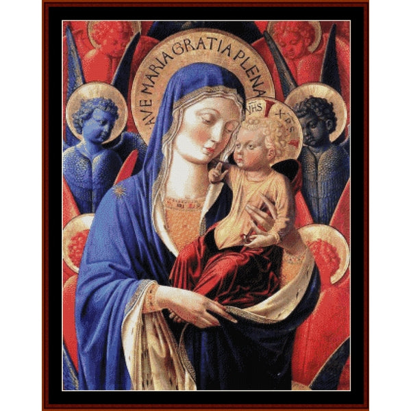 Counted Cross Stitch Pattern: Madonna and Child by Bennozzo Gozzoli – Cross Stitch Collectibles