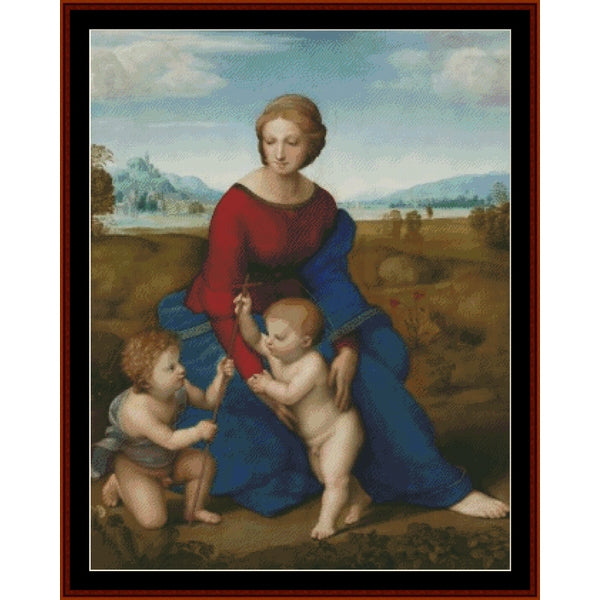 Counted Cross Stitch Pattern: Madonna in the Meadow by Raphael – Cross Stitch Collectibles