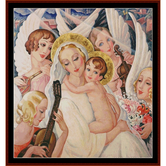 Counted Cross Stitch Pattern: Madonna with Child by Gerda Wegener – Cross Stitch Collectibles